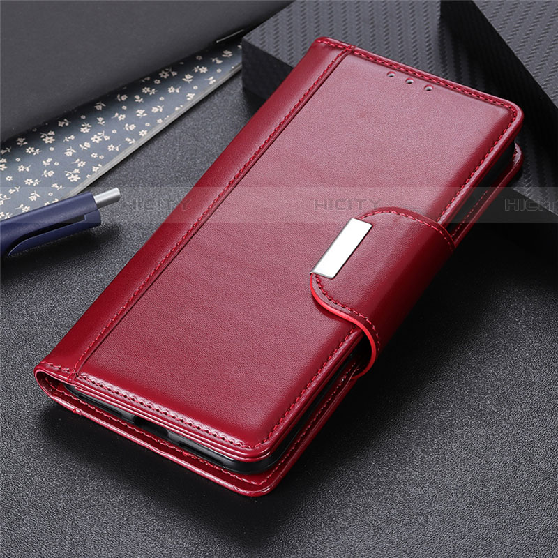 Funda de Cuero Cartera con Soporte Carcasa L17 para Huawei P40 Lite Rojo Rosa