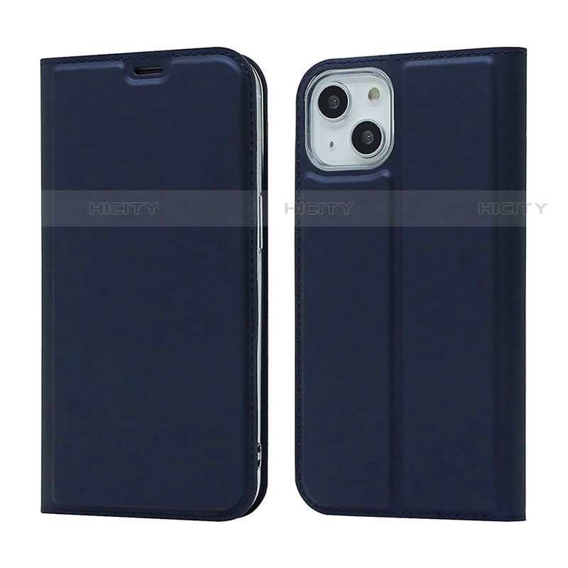 Funda de Cuero Cartera con Soporte Carcasa L18 para Apple iPhone 13 Mini Azul