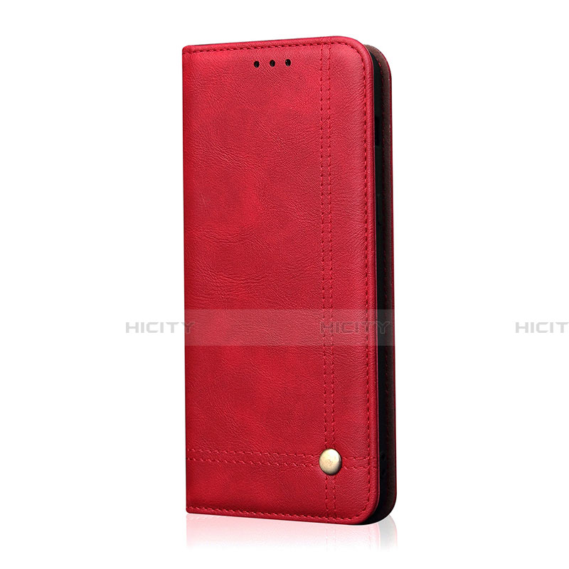 Funda de Cuero Cartera con Soporte Carcasa L18 para Huawei Honor 30S Rojo