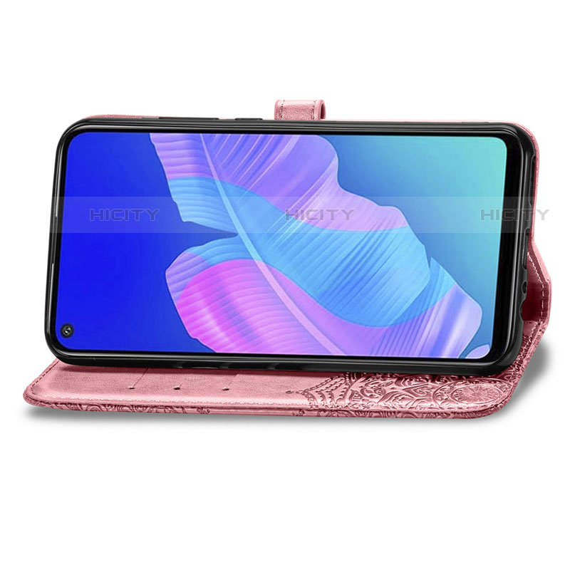 Funda de Cuero Cartera con Soporte Carcasa L18 para Huawei Y7p