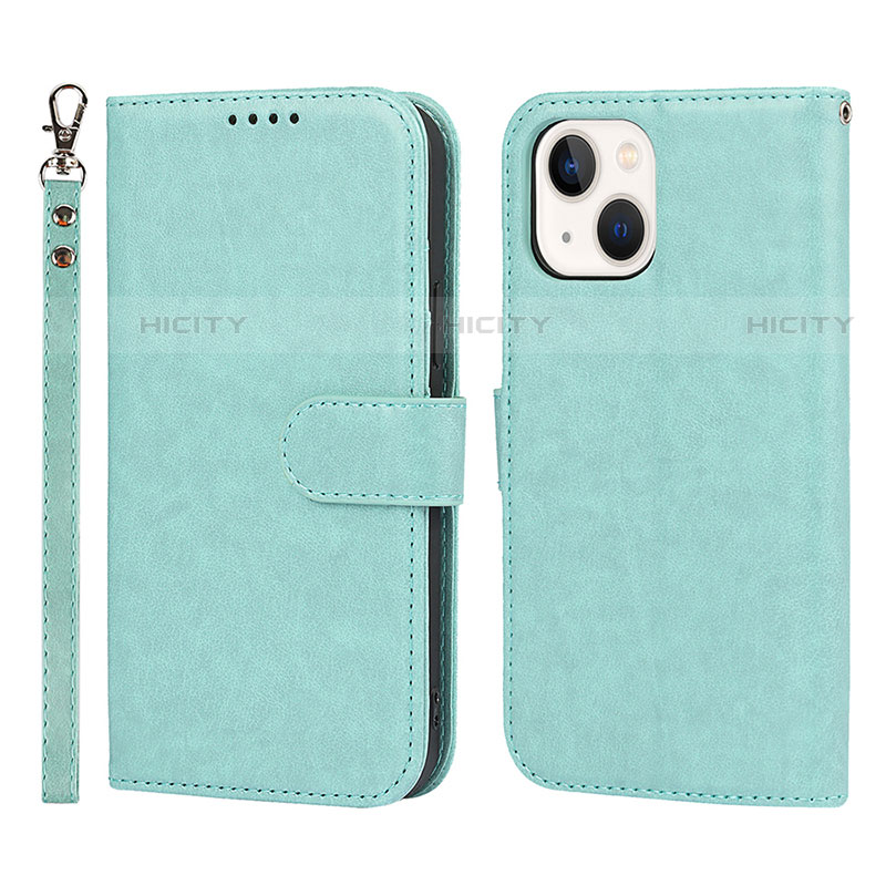 Funda de Cuero Cartera con Soporte Carcasa L19 para Apple iPhone 13 Menta Verde