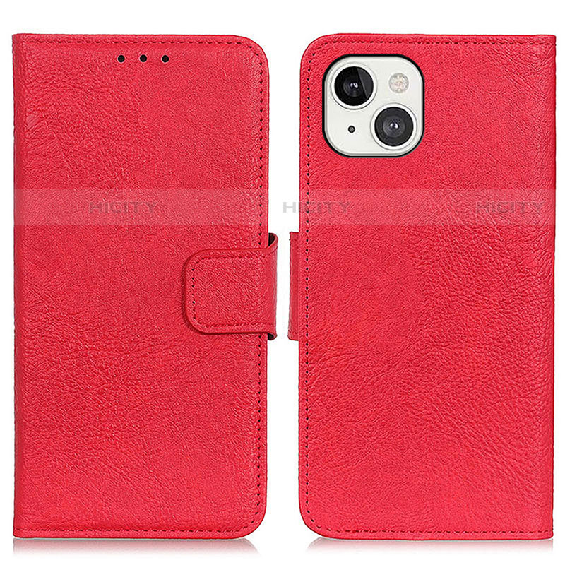 Funda de Cuero Cartera con Soporte Carcasa L27 para Apple iPhone 14 Plus Rojo