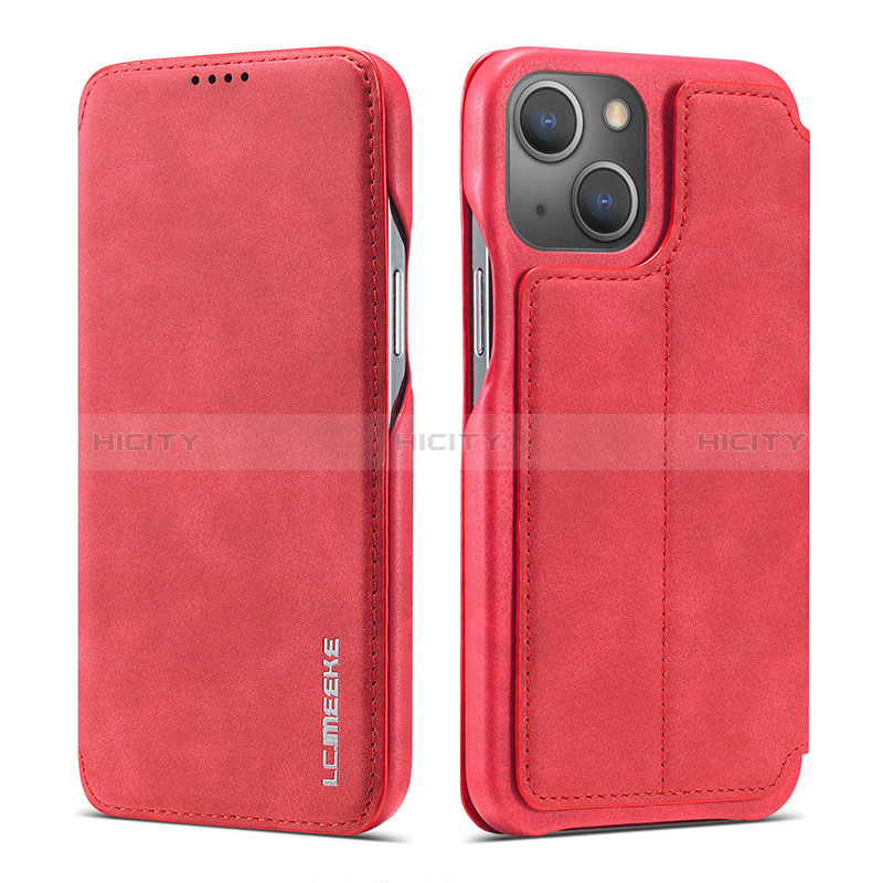 Funda de Cuero Cartera con Soporte Carcasa LC1 para Apple iPhone 13