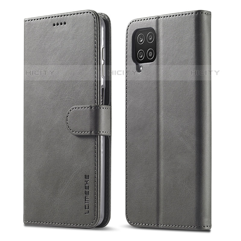 Funda de Cuero Cartera con Soporte Carcasa LC1 para Samsung Galaxy M33 5G Gris