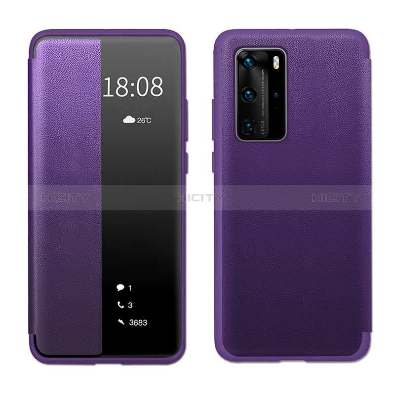 Funda de Cuero Cartera con Soporte Carcasa LF1 para Huawei P40 Pro