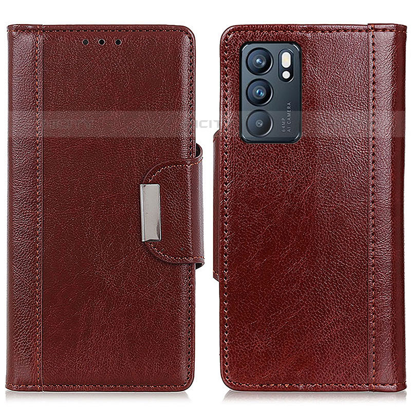 Funda de Cuero Cartera con Soporte Carcasa M01L para Oppo Reno6 5G