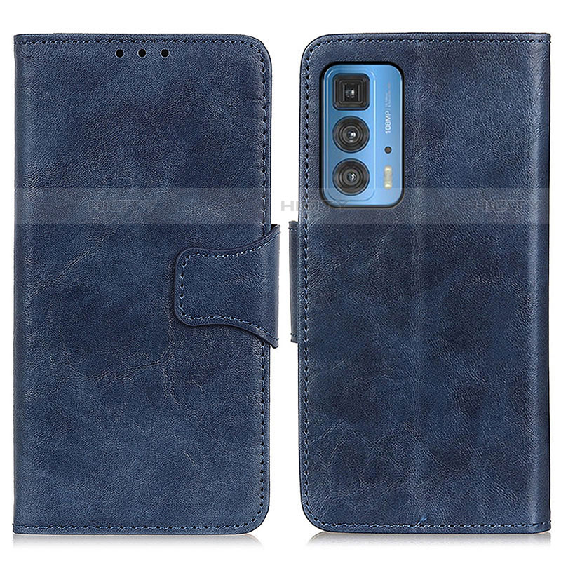 Funda de Cuero Cartera con Soporte Carcasa M02L para Motorola Moto Edge 20 Pro 5G Azul