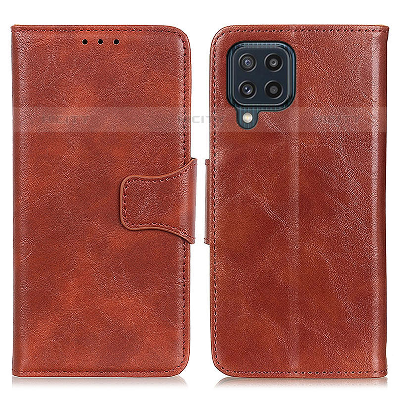 Funda de Cuero Cartera con Soporte Carcasa M02L para Samsung Galaxy M32 4G Marron