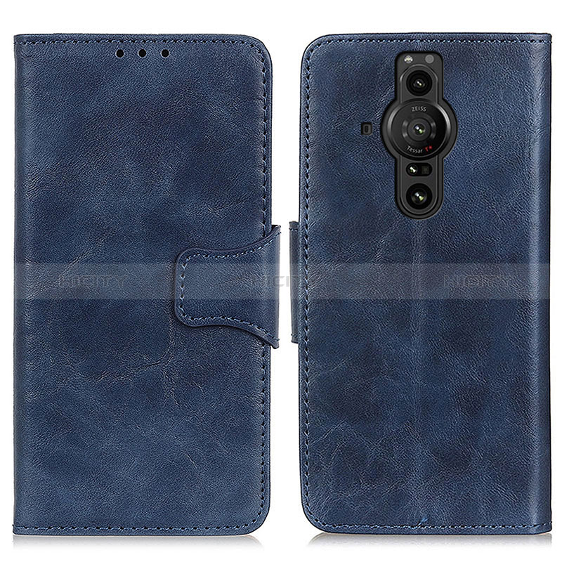 Funda de Cuero Cartera con Soporte Carcasa M02L para Sony Xperia PRO-I Azul