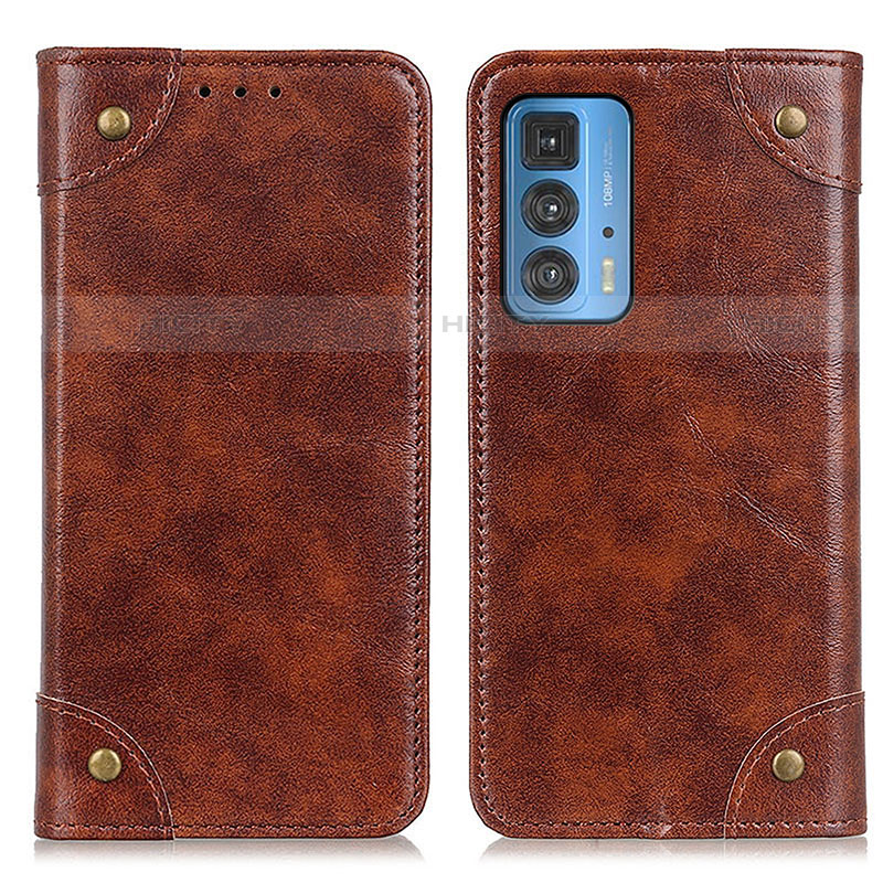 Funda de Cuero Cartera con Soporte Carcasa M04L para Motorola Moto Edge 20 Pro 5G Marron