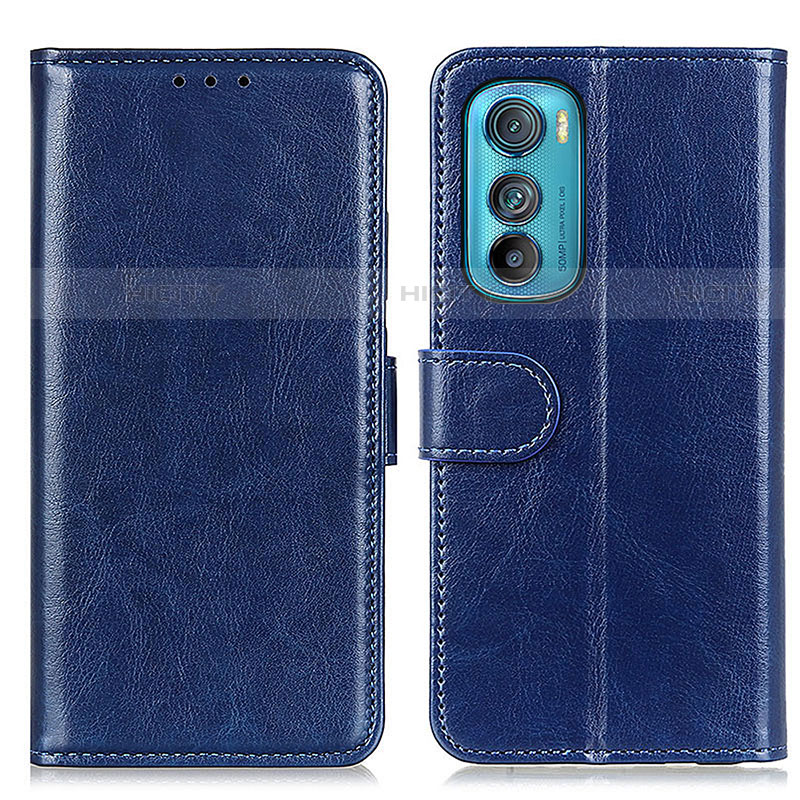 Funda de Cuero Cartera con Soporte Carcasa M05L para Motorola Moto Edge 30 5G Azul