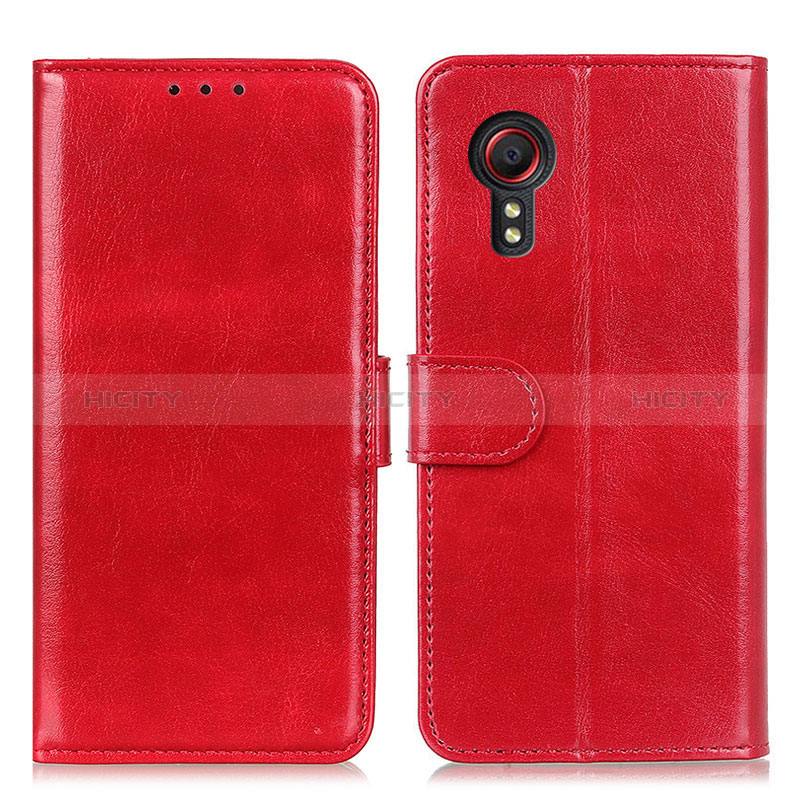 Funda de Cuero Cartera con Soporte Carcasa M07L para Samsung Galaxy XCover 5 SM-G525F Rojo