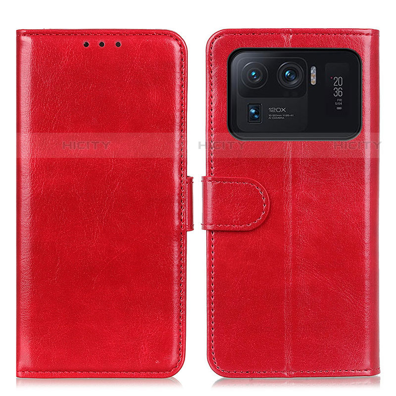 Funda de Cuero Cartera con Soporte Carcasa M07L para Xiaomi Mi 11 Ultra 5G Rojo