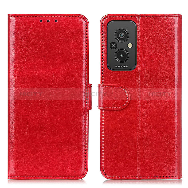 Funda de Cuero Cartera con Soporte Carcasa M07L para Xiaomi Redmi 11 Prime 4G Rojo
