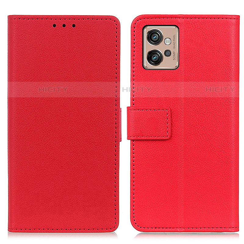 Funda de Cuero Cartera con Soporte Carcasa M08L para Motorola Moto G32 Rojo