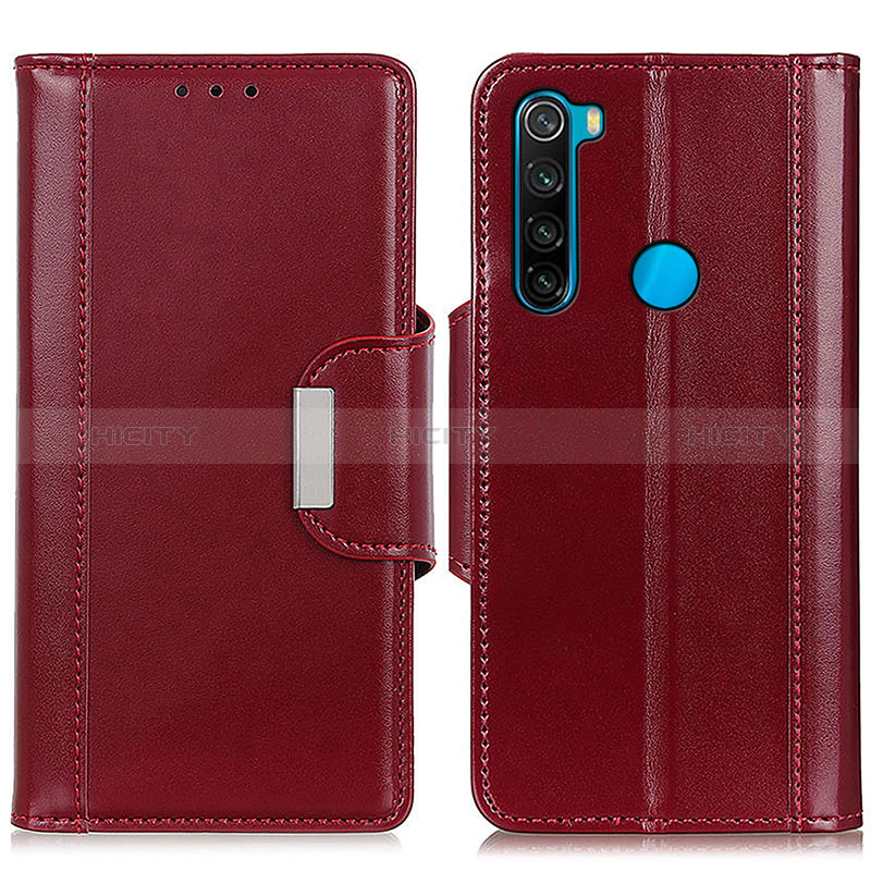 Funda de Cuero Cartera con Soporte Carcasa M13L para Xiaomi Redmi Note 8 (2021) Rojo