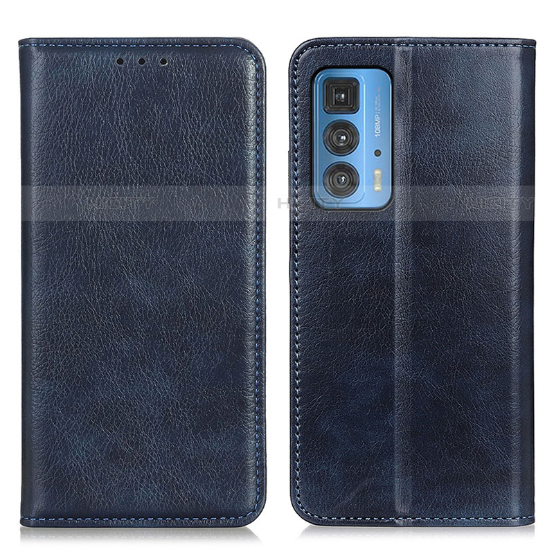 Funda de Cuero Cartera con Soporte Carcasa N01P para Motorola Moto Edge 20 Pro 5G Azul