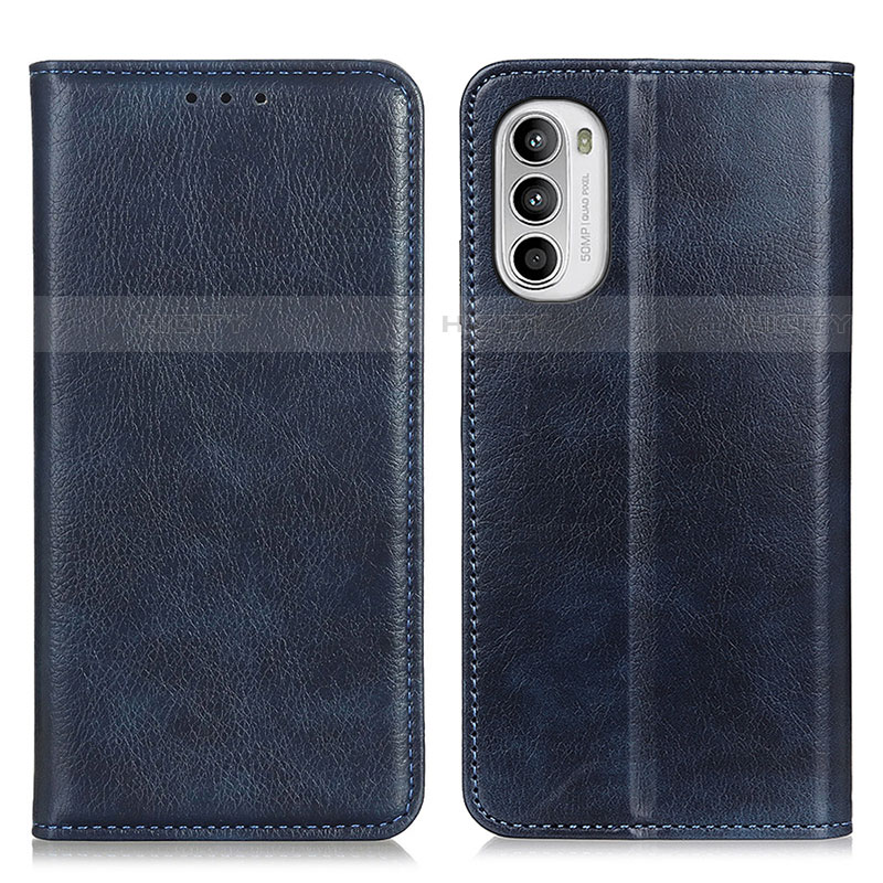 Funda de Cuero Cartera con Soporte Carcasa N01P para Motorola MOTO G52 Azul