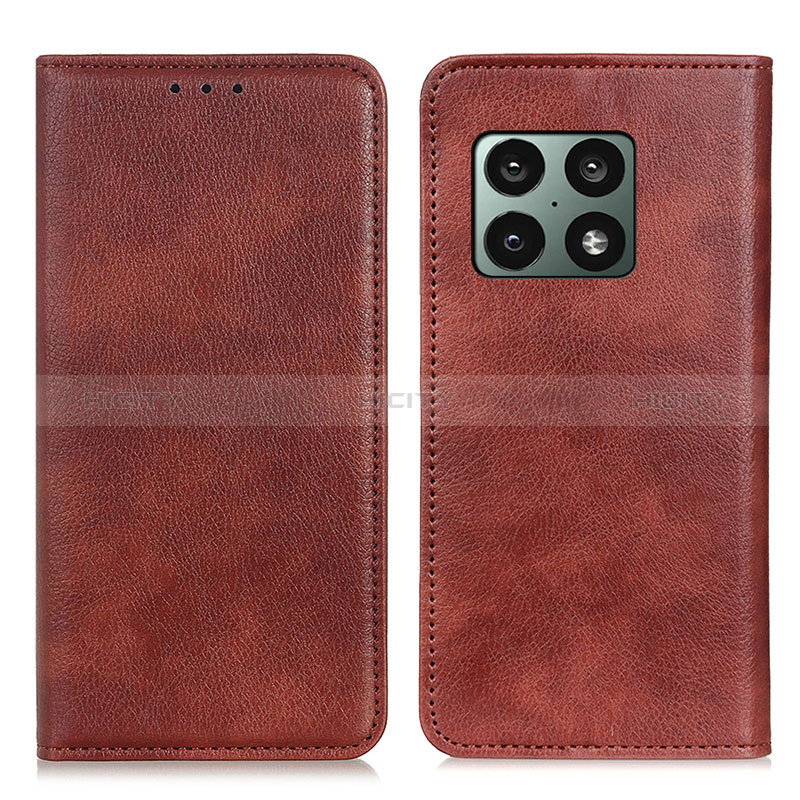 Funda de Cuero Cartera con Soporte Carcasa N01P para OnePlus 10 Pro 5G Marron