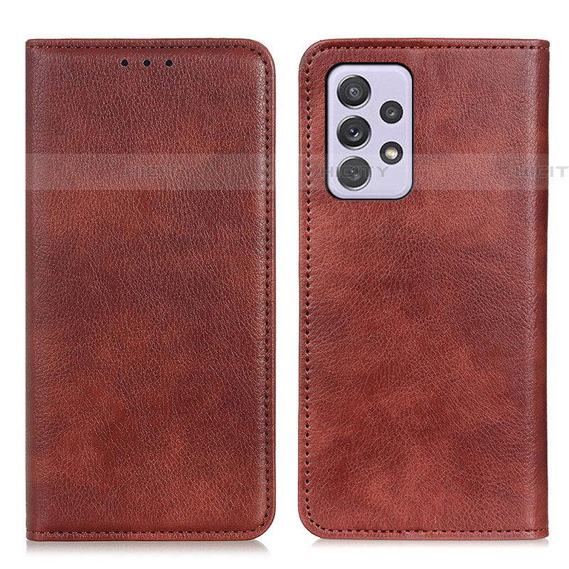 Funda de Cuero Cartera con Soporte Carcasa N01P para Samsung Galaxy A73 5G Marron