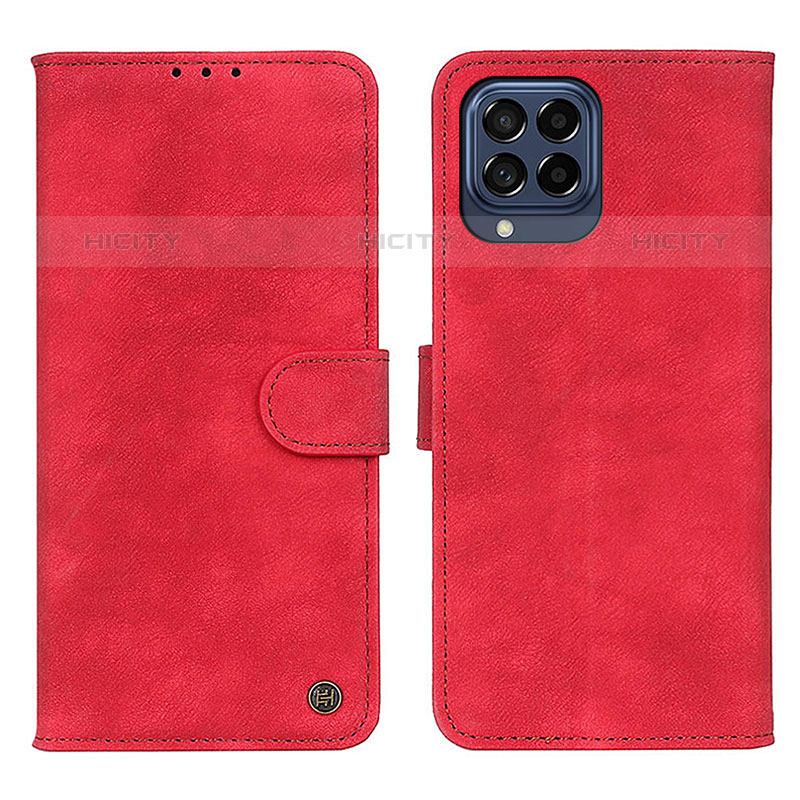 Funda de Cuero Cartera con Soporte Carcasa N03P para Samsung Galaxy M53 5G Rojo