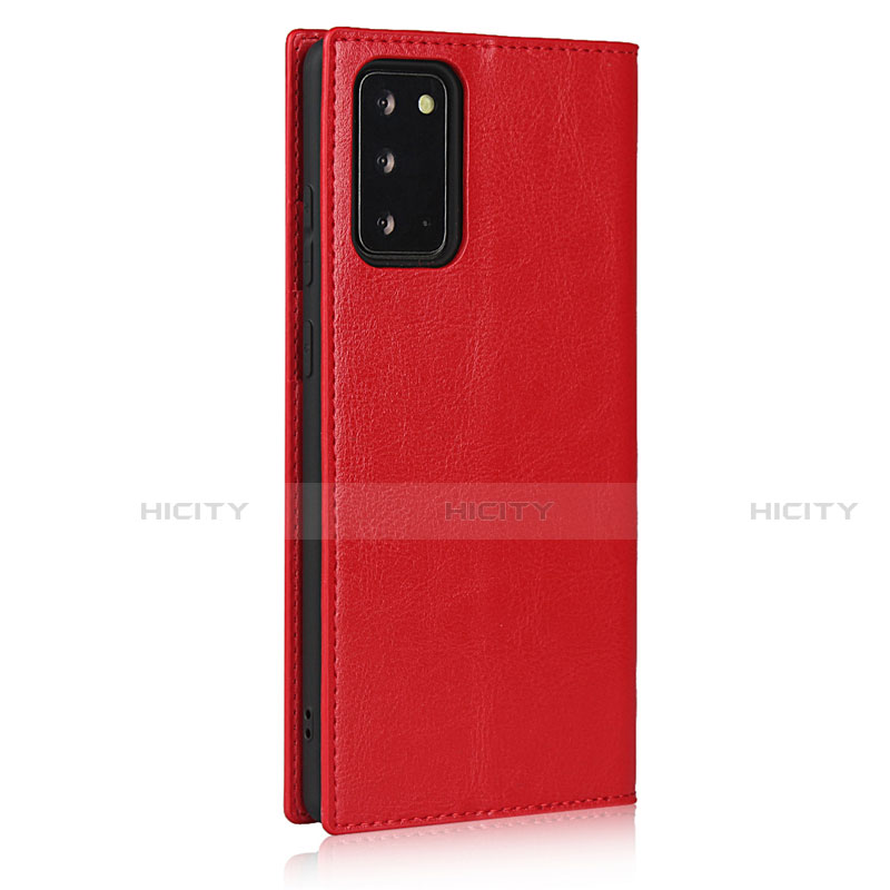 Funda de Cuero Cartera con Soporte Carcasa N04 para Samsung Galaxy Note 20 5G Rojo