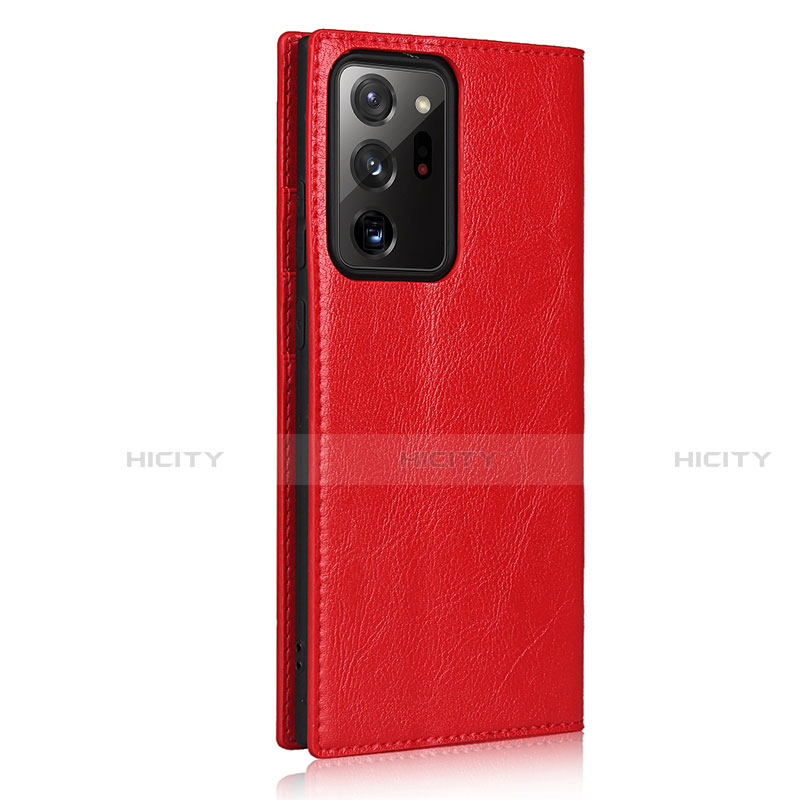 Funda de Cuero Cartera con Soporte Carcasa N04 para Samsung Galaxy Note 20 Ultra 5G Rojo