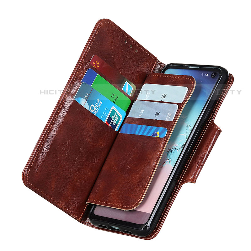 Funda de Cuero Cartera con Soporte Carcasa N04P para Motorola Moto E20