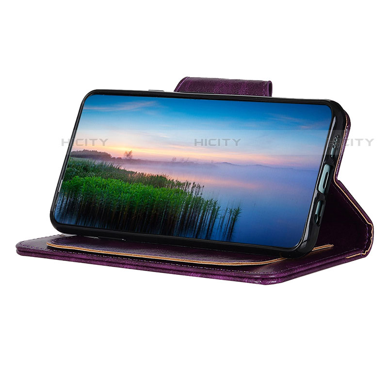 Funda de Cuero Cartera con Soporte Carcasa N04P para Motorola Moto E40