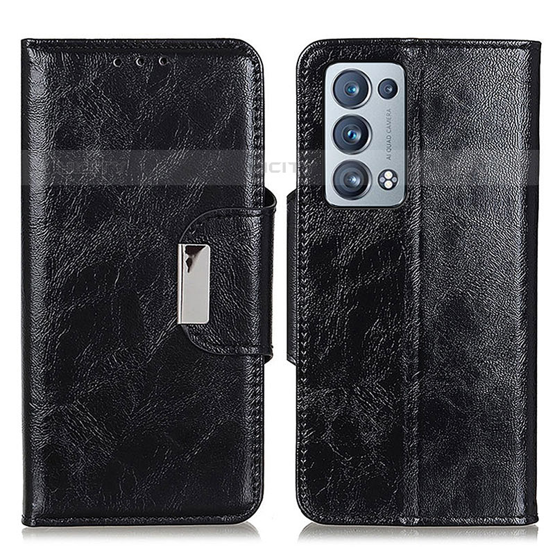 Funda de Cuero Cartera con Soporte Carcasa N04P para Oppo Reno6 Pro+ Plus 5G