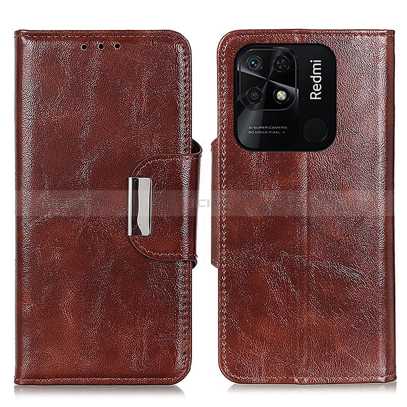 Funda de Cuero Cartera con Soporte Carcasa N04P para Xiaomi Redmi 10 India