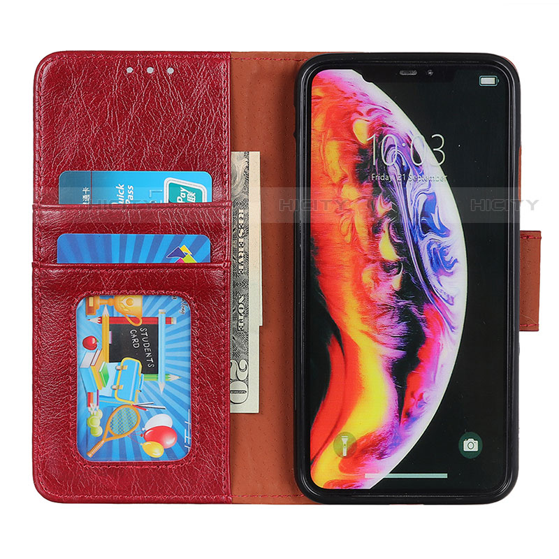 Funda de Cuero Cartera con Soporte Carcasa N05P para Motorola Moto E40