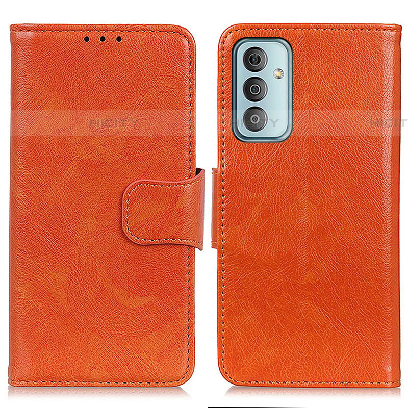 Funda de Cuero Cartera con Soporte Carcasa N05P para Samsung Galaxy F13 4G Naranja