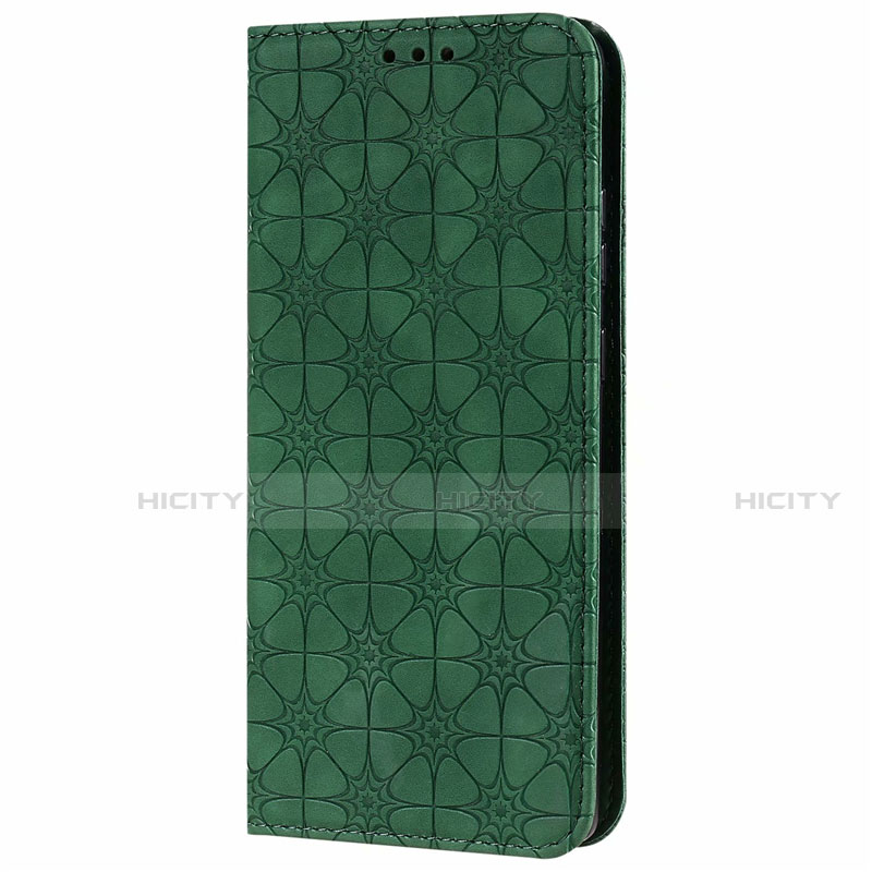 Funda de Cuero Cartera con Soporte Carcasa N06 para Samsung Galaxy Note 20 5G Verde Noche