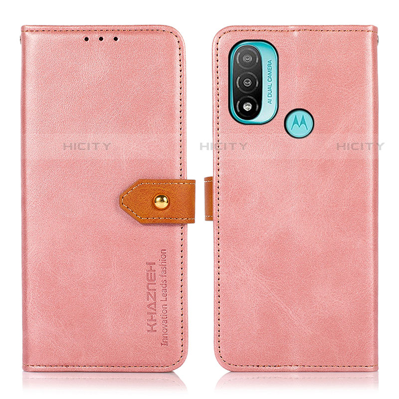 Funda de Cuero Cartera con Soporte Carcasa N07P para Motorola Moto E40