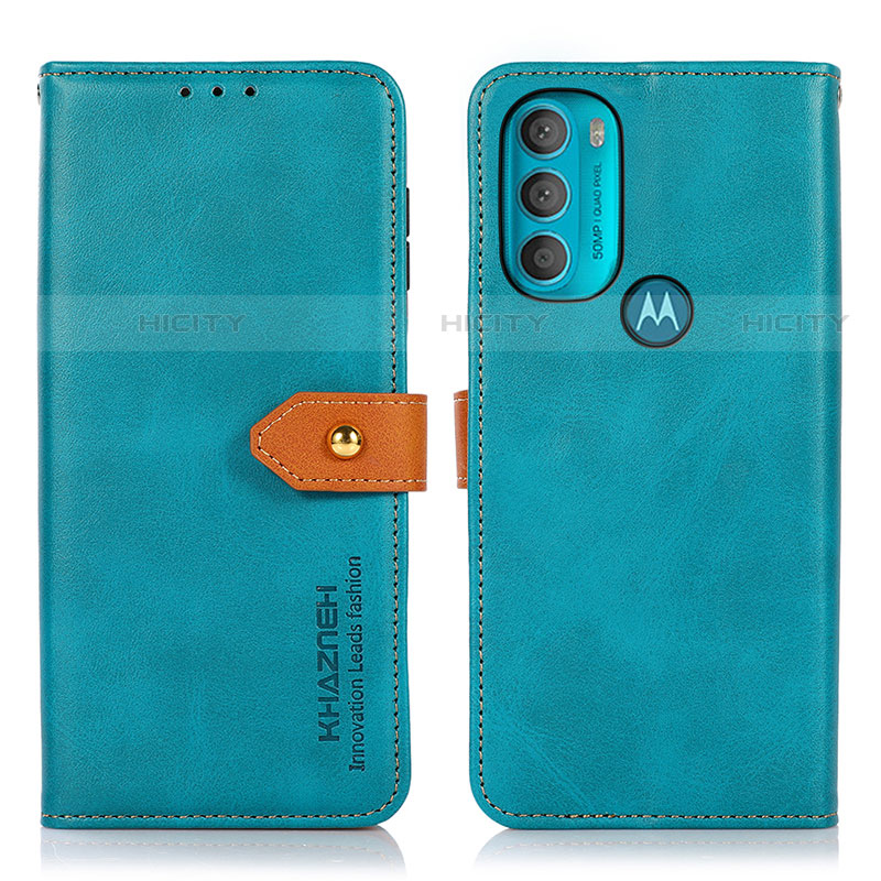 Funda de Cuero Cartera con Soporte Carcasa N07P para Motorola Moto G71 5G