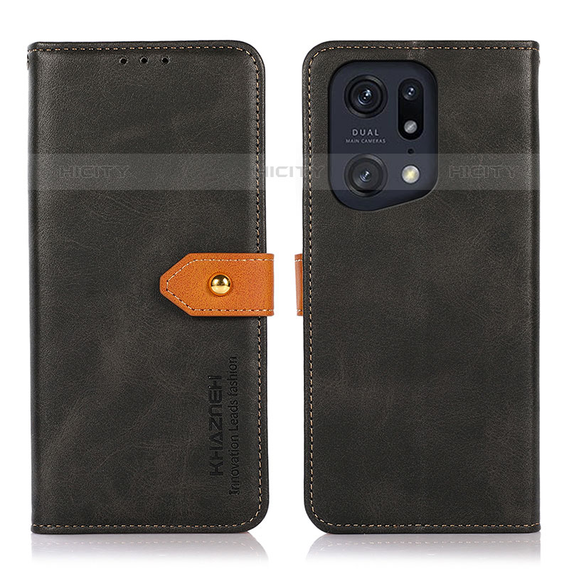 Funda de Cuero Cartera con Soporte Carcasa N07P para Oppo Find X5 Pro 5G