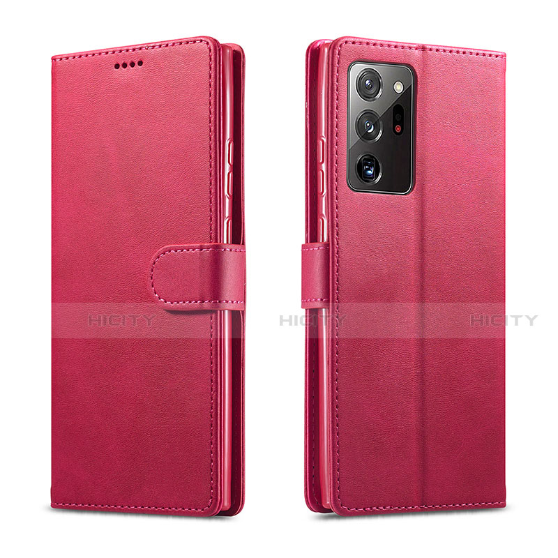 Funda de Cuero Cartera con Soporte Carcasa N08 para Samsung Galaxy Note 20 Ultra 5G Rojo