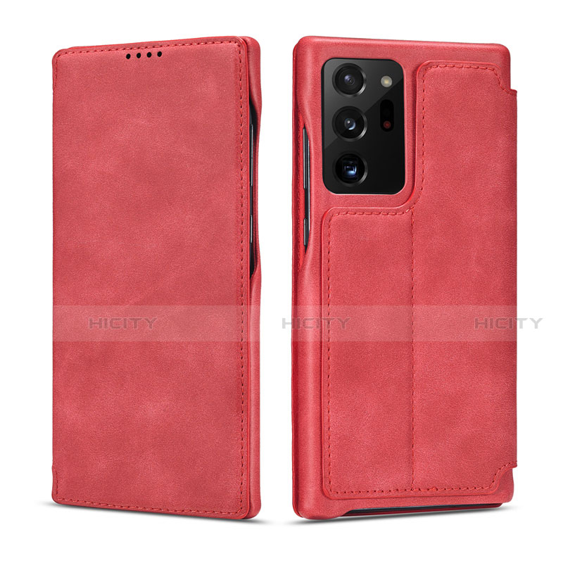 Funda de Cuero Cartera con Soporte Carcasa N09 para Samsung Galaxy Note 20 Ultra 5G Rojo