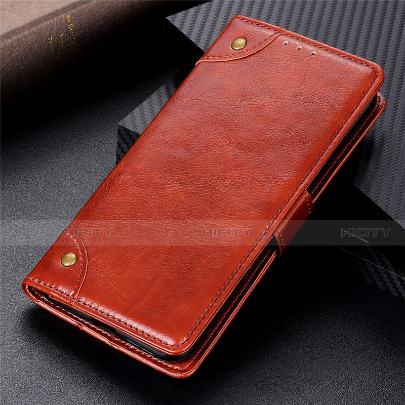 Funda de Cuero Cartera con Soporte Carcasa N10 para Samsung Galaxy Note 20 5G Marron Claro