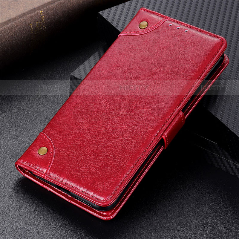 Funda de Cuero Cartera con Soporte Carcasa N11 para Huawei P40 Pro Rojo