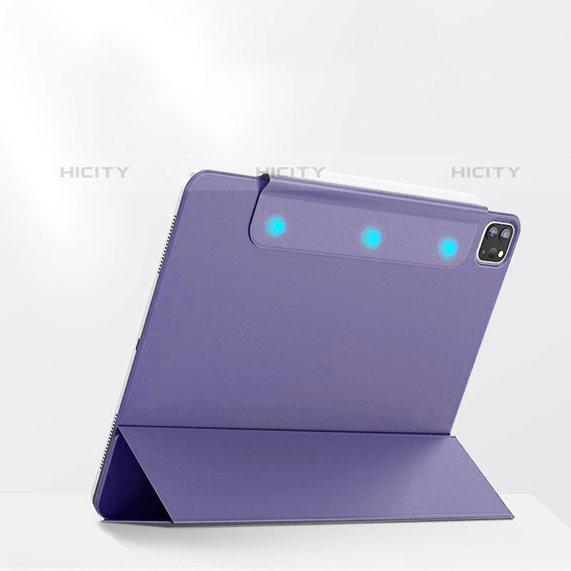 Funda de Cuero Cartera con Soporte Carcasa P02 para Apple iPad Pro 11 (2020) Gris Lavanda