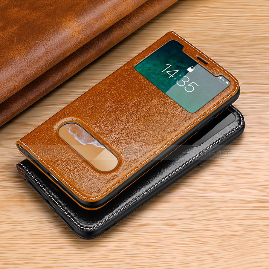 Funda de Cuero Cartera con Soporte Carcasa P02 para Apple iPhone Xs Max