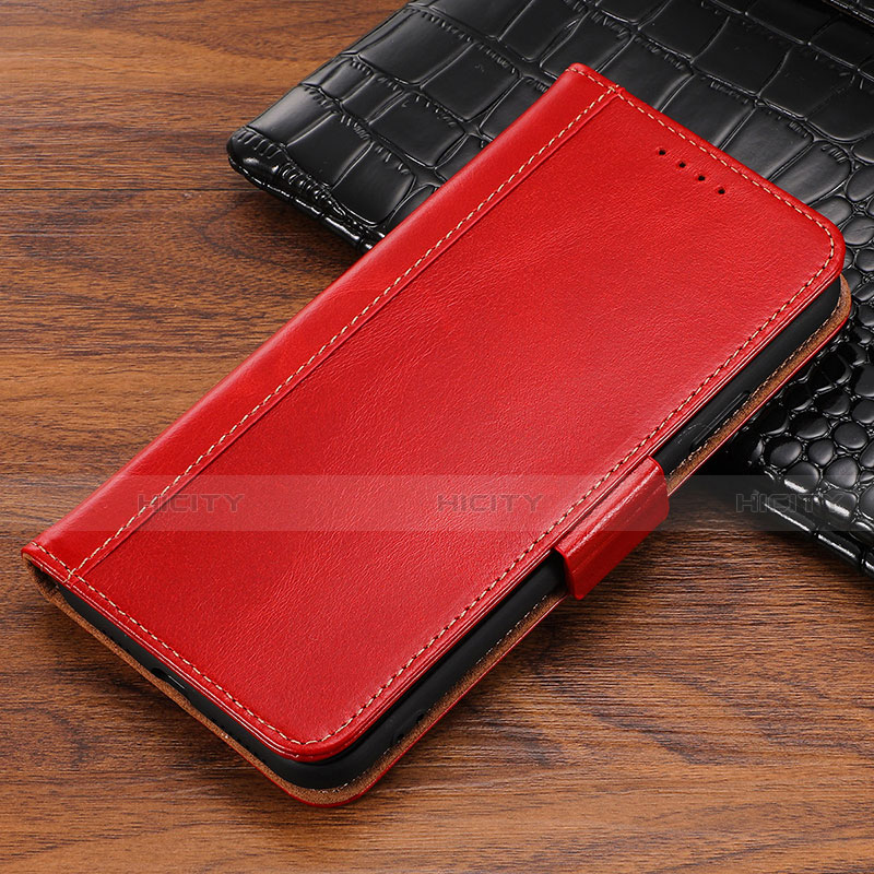 Funda de Cuero Cartera con Soporte Carcasa P04 para Apple iPhone Xs Max Rojo