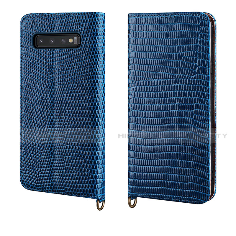 Funda de Cuero Cartera con Soporte Carcasa P04 para Samsung Galaxy S10 Plus