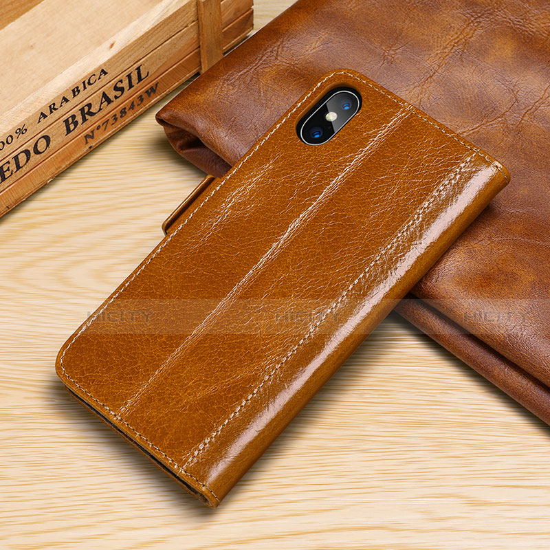 Funda de Cuero Cartera con Soporte Carcasa P05 para Apple iPhone Xs Max