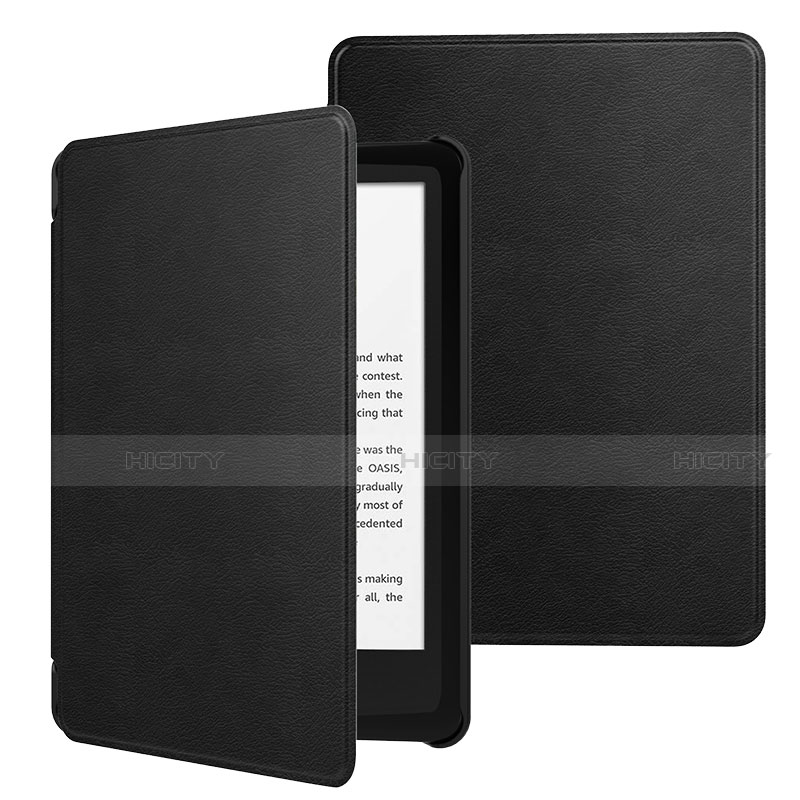 Funda de Cuero Cartera con Soporte Carcasa para Amazon Kindle 6 inch Negro