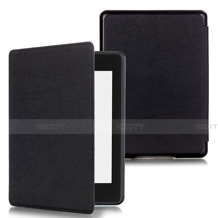 Funda de Cuero Cartera con Soporte Carcasa para Amazon Kindle Paperwhite 6 inch Negro