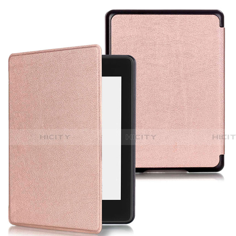 Funda de Cuero Cartera con Soporte Carcasa para Amazon Kindle Paperwhite 6 inch Oro Rosa