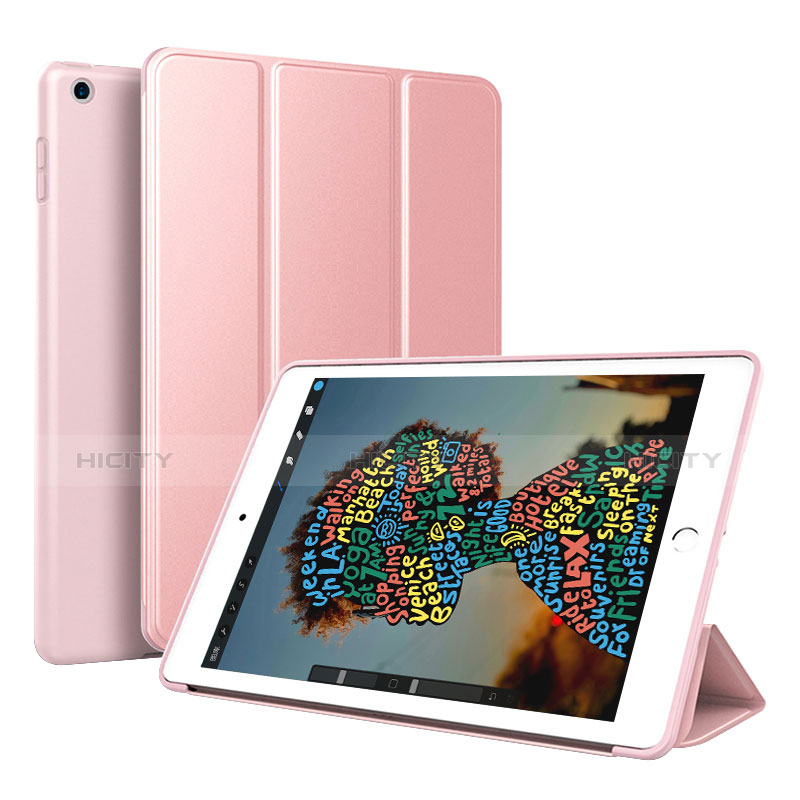 Funda de Cuero Cartera con Soporte Carcasa para Apple iPad Mini 5 (2019) Oro Rosa
